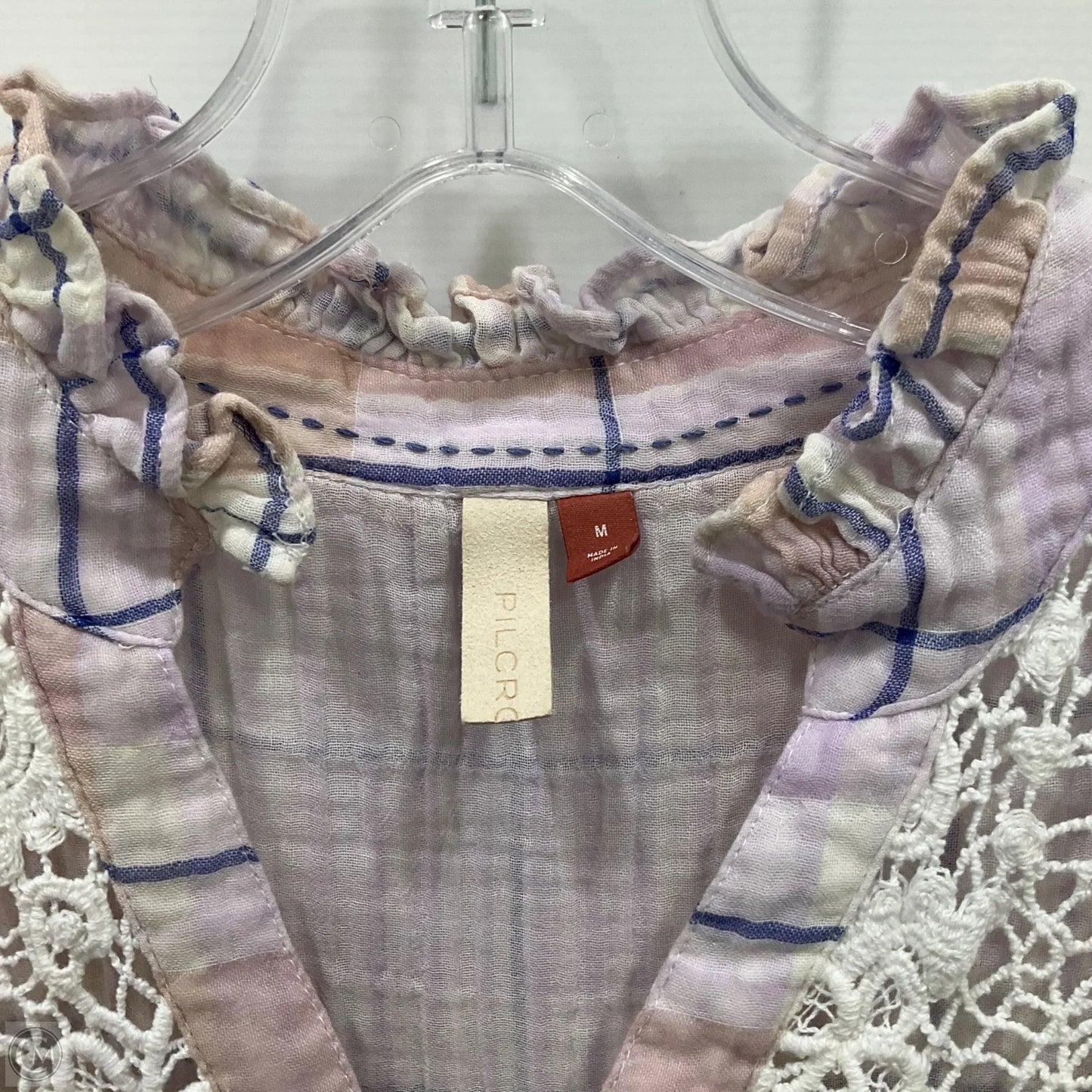 Top Long Sleeve By Pilcro In Plaid Pattern, Size: M