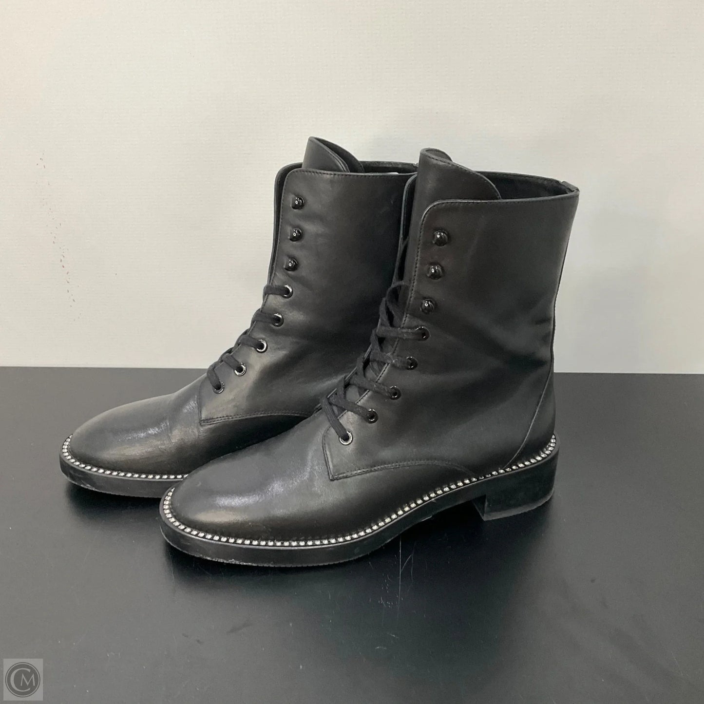 Boots Designer By Stuart Weitzman In Black, Size: 7.5