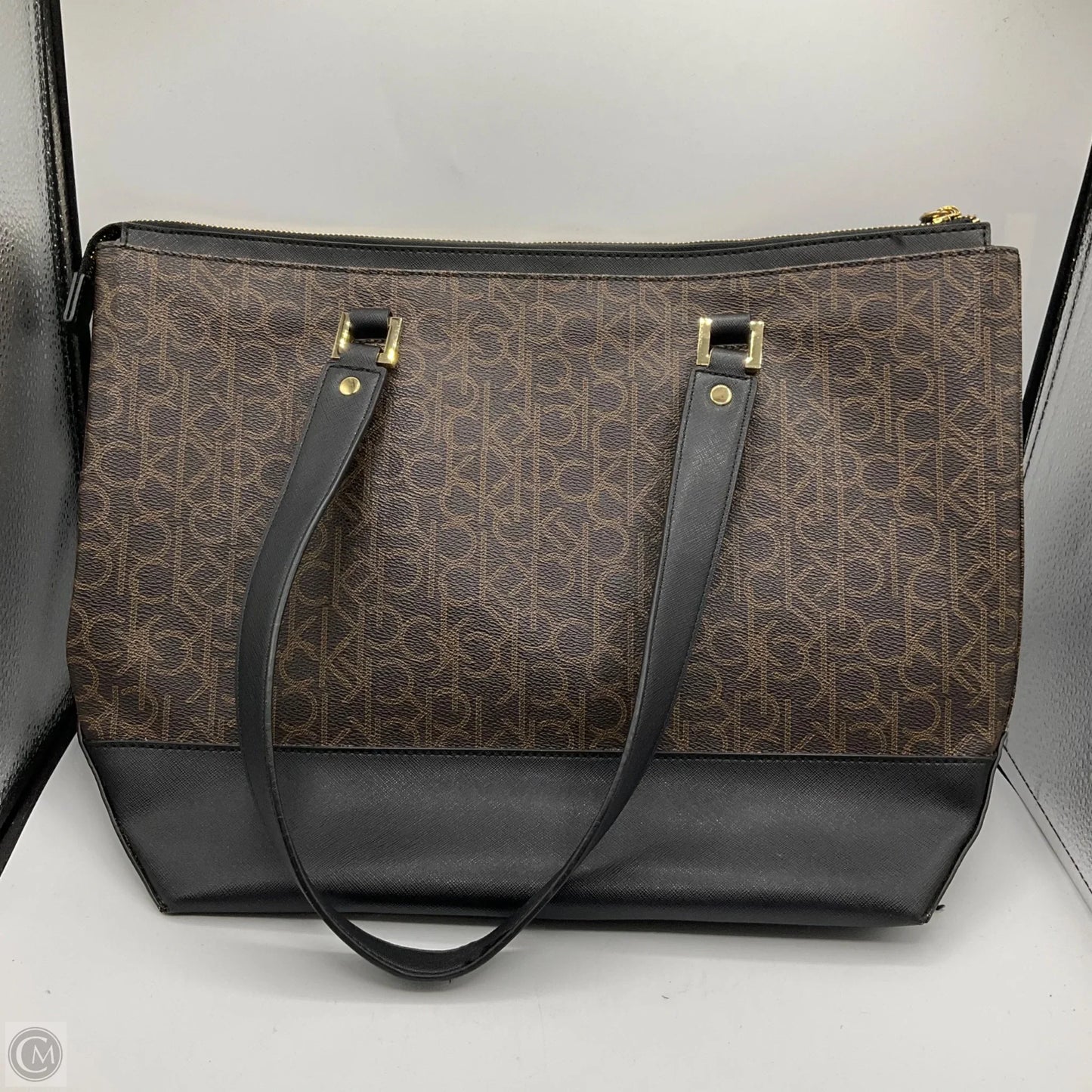Handbag Leather By Calvin Klein, Size: Large