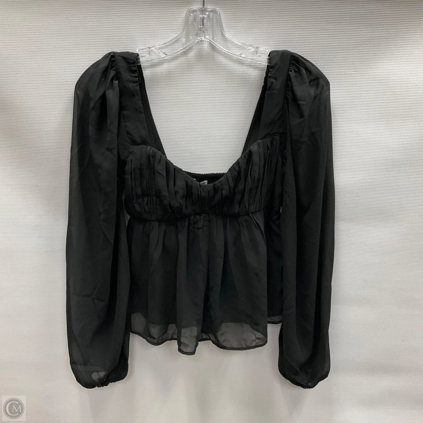 Top Long Sleeve By Abercrombie And Fitch In Black, Size: Xs