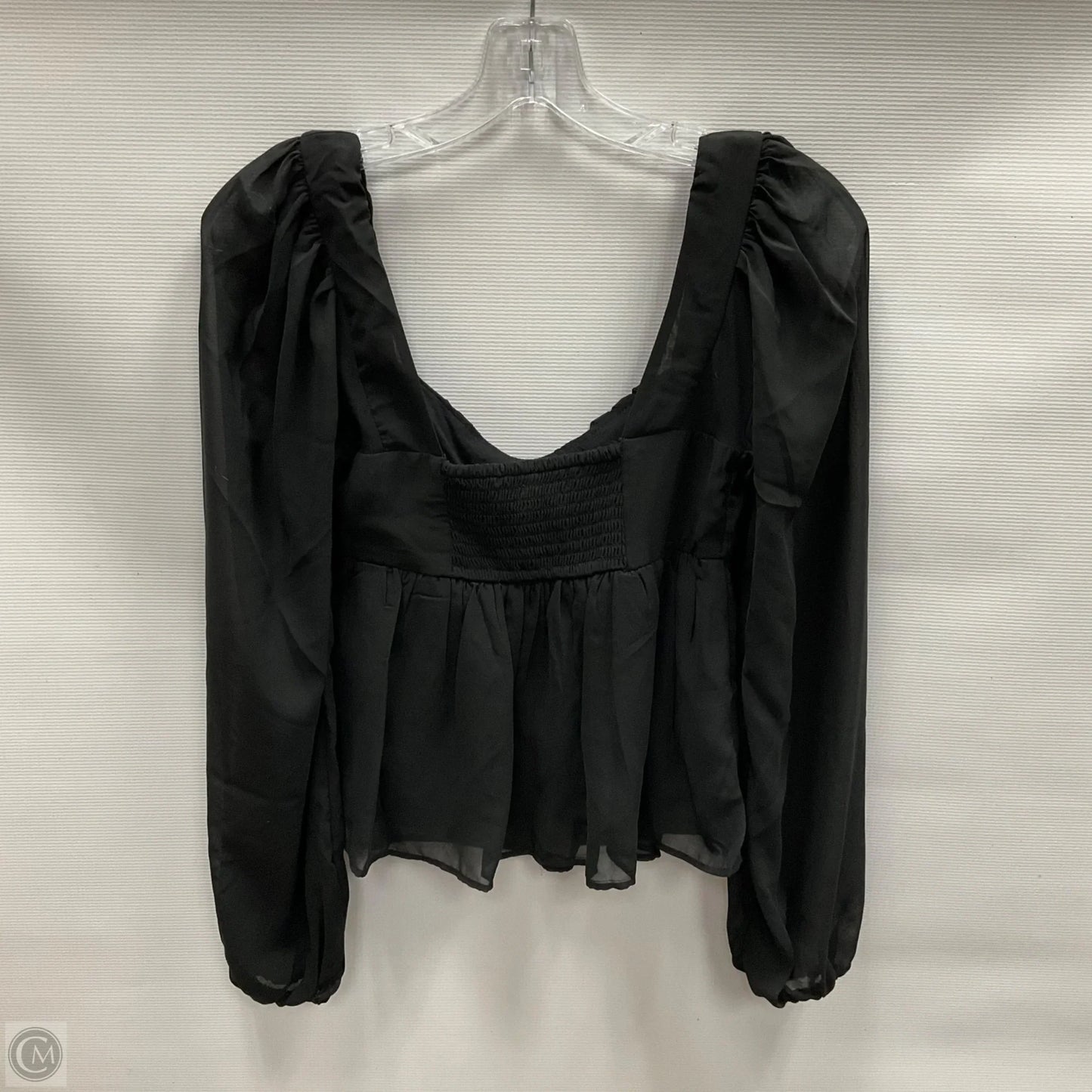 Top Long Sleeve By Abercrombie And Fitch In Black, Size: Xs