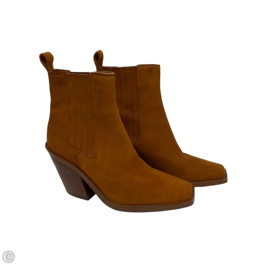Boots Ankle Heels By Vince Camuto In Brown, Size: 8.5
