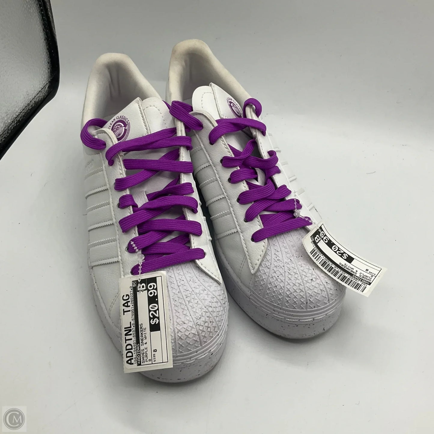 Shoes Sneakers By Adidas In Purple & White, Size: 8