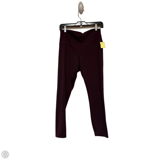 Athletic Leggings By Lululemon In Maroon, Size: 10
