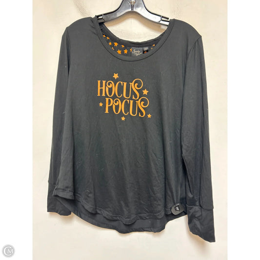 Top Long Sleeve Basic By Clothes Mentor In Black, Size: L