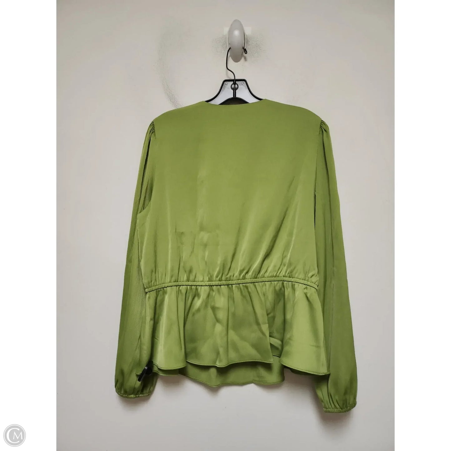 Top Long Sleeve By Inc In Green, Size: L