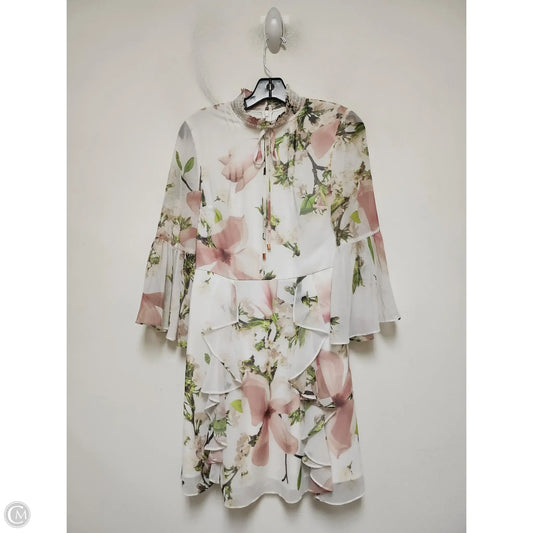 Dress Party Short By Ted Baker In Floral Print, Size: Xs