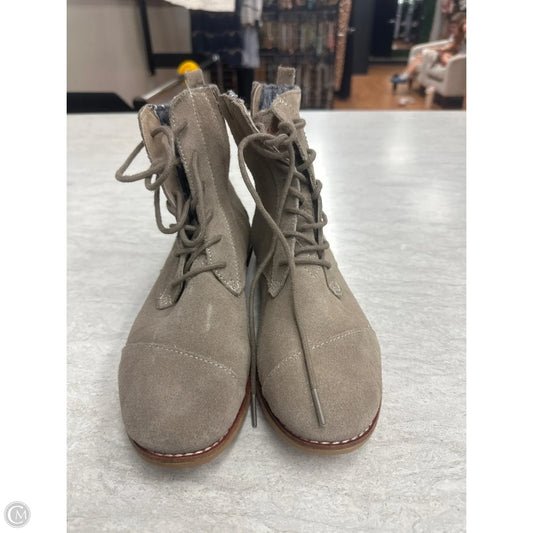 Boots Ankle Flats By Toms In Taupe, Size: 8.5