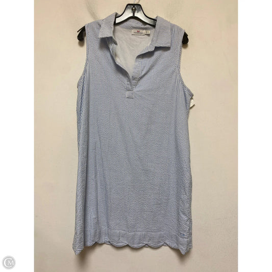 Dress Casual Short By Vineyard Vines In Blue & White, Size: L