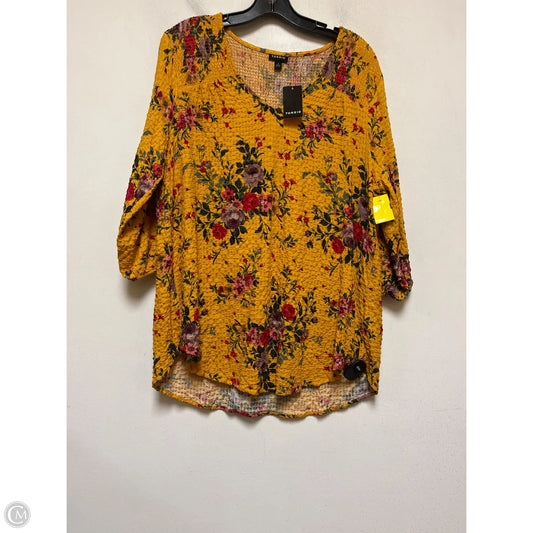 Top Long Sleeve By Torrid In Yellow, Size: 1x