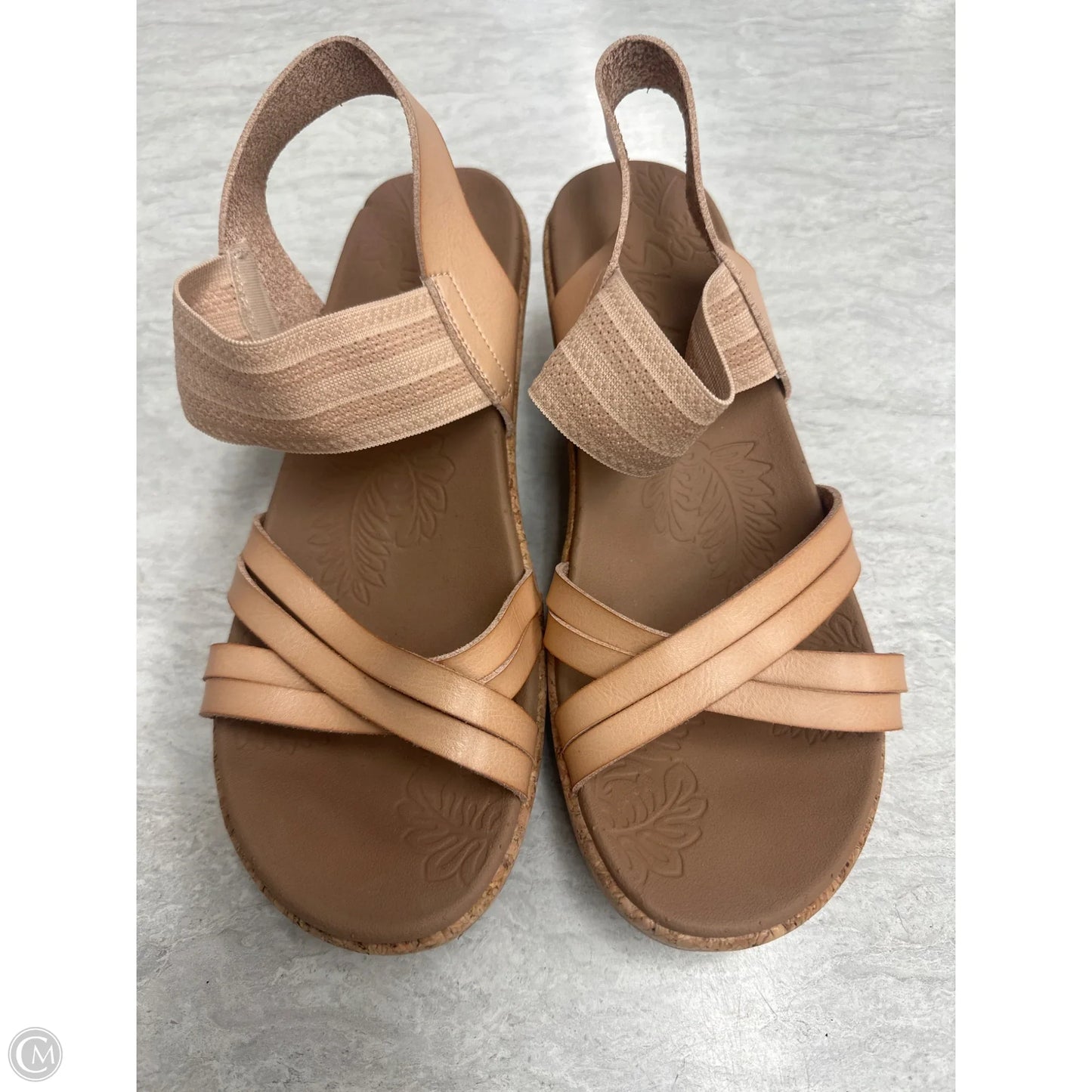 Sandals Heels Block By Skechers In Tan, Size: 7.5