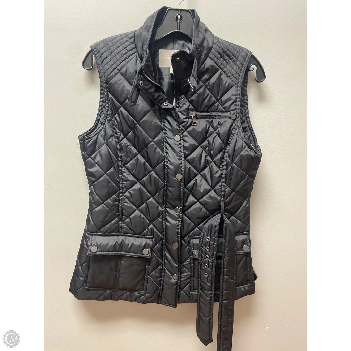 Vest Puffer & Quilted By Banana Republic In Black, Size: M