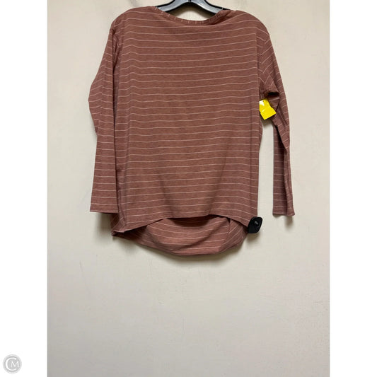 Athletic Top Long Sleeve Crewneck By Lululemon In Striped Pattern, Size: S