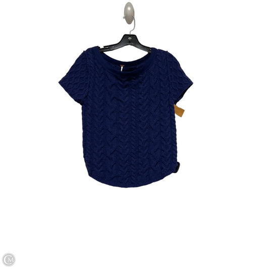 Sweater Short Sleeve By Free People In Blue, Size: Xl