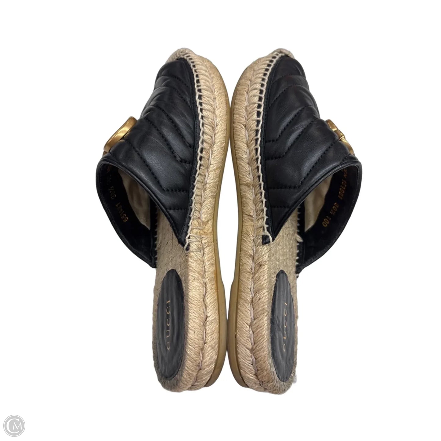 Shoes Luxury Designer By Gucci In Black, Size: 6.5