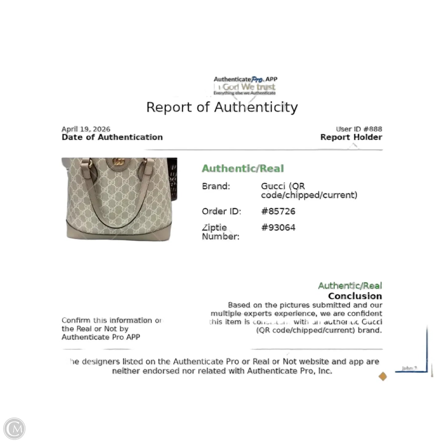 Tote Luxury Designer By Gucci, Size: Large