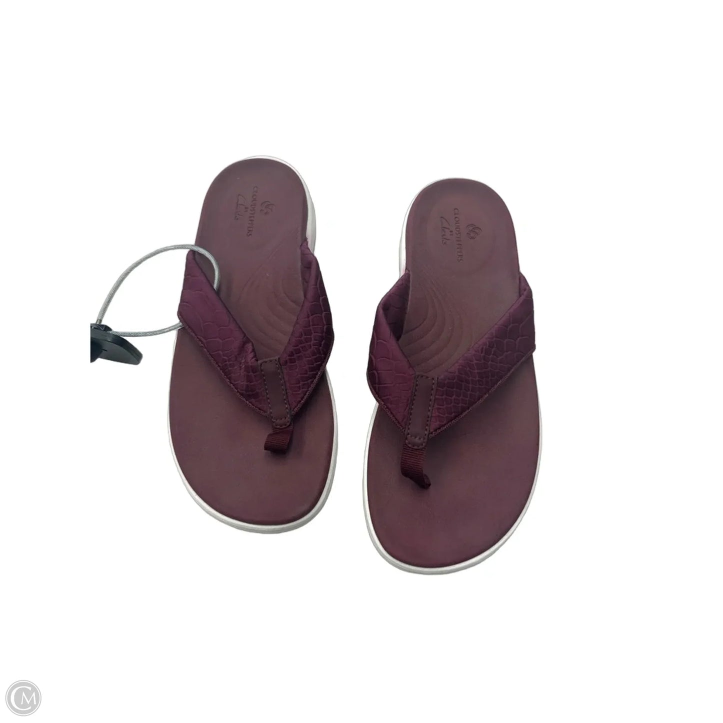 Sandals Flip Flops By Clarks In Purple, Size: 8