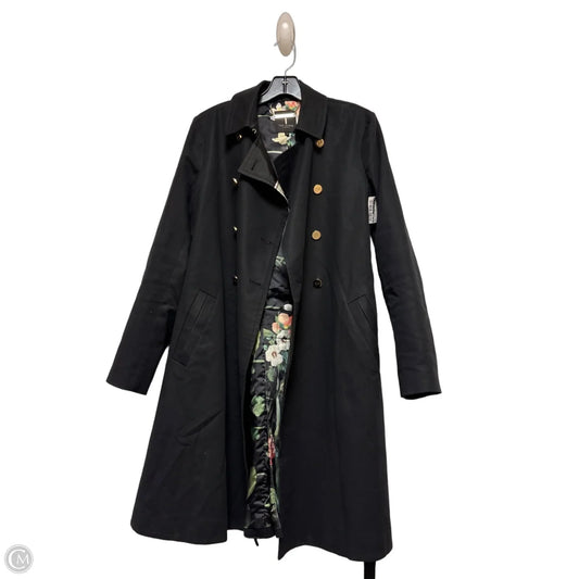 Coat Trench Coat By Ted Baker In Black, Size: M