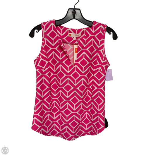 Top Sleeveless By Jude Connally In Pink & White, Size: Xs