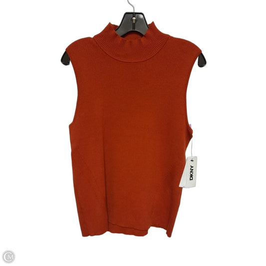 Top Sleeveless By Dkny In Orange, Size: Xl