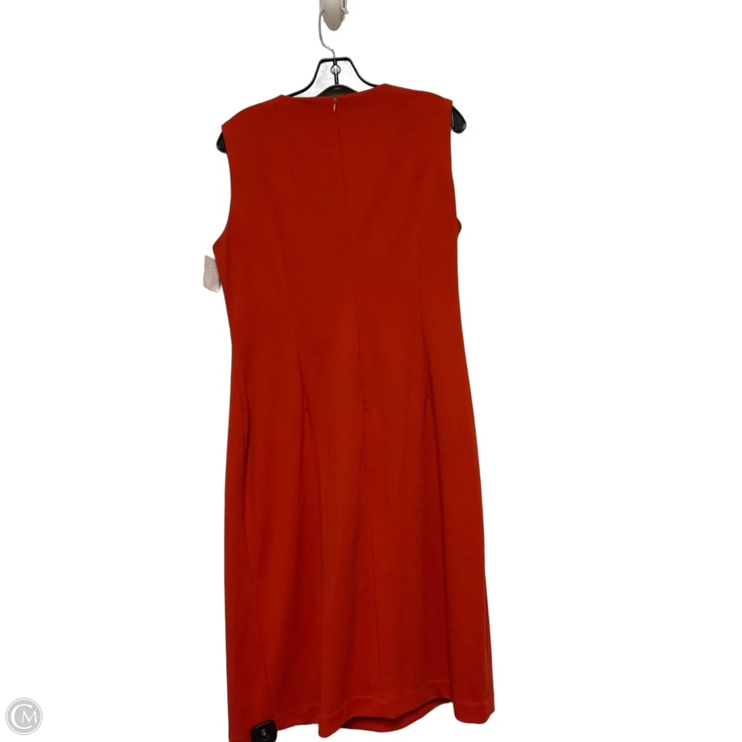Dress Casual Short By Calvin Klein In Orange, Size: Xl