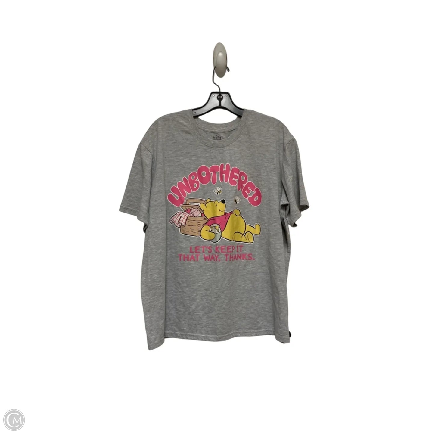Top Short Sleeve Basic By Disney In Grey, Size: 2x