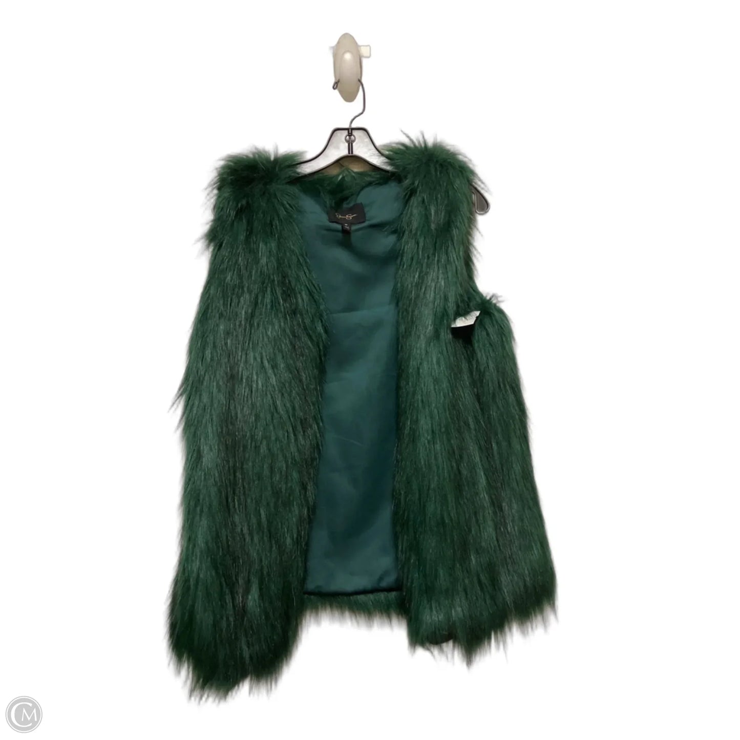 Vest Faux Fur & Sherpa By Jessica Simpson In Green, Size: M