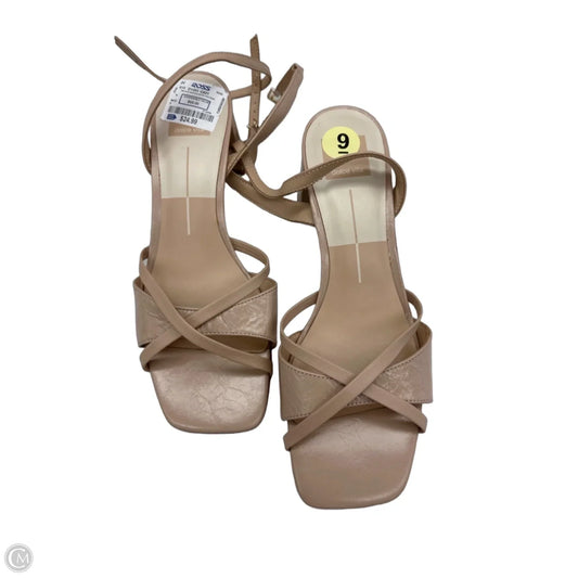 Sandals Heels Block By Dolce Vita In Tan, Size: 9