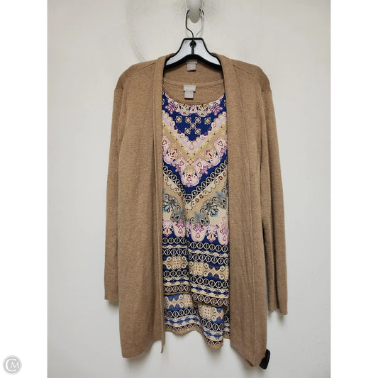Sweater 2pc By Chicos In Brown, Size: L