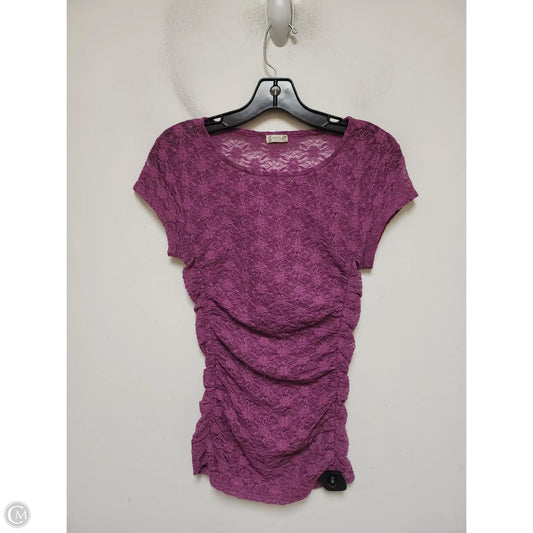 Top Short Sleeve By Free People In Purple, Size: Xs