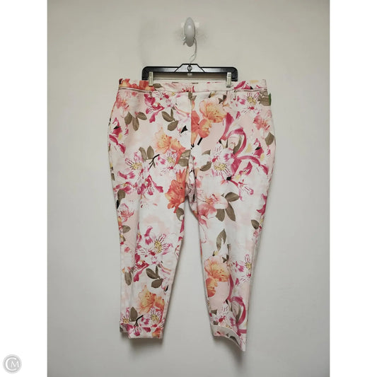 Pants Other By Calvin Klein In Floral Print, Size: 20