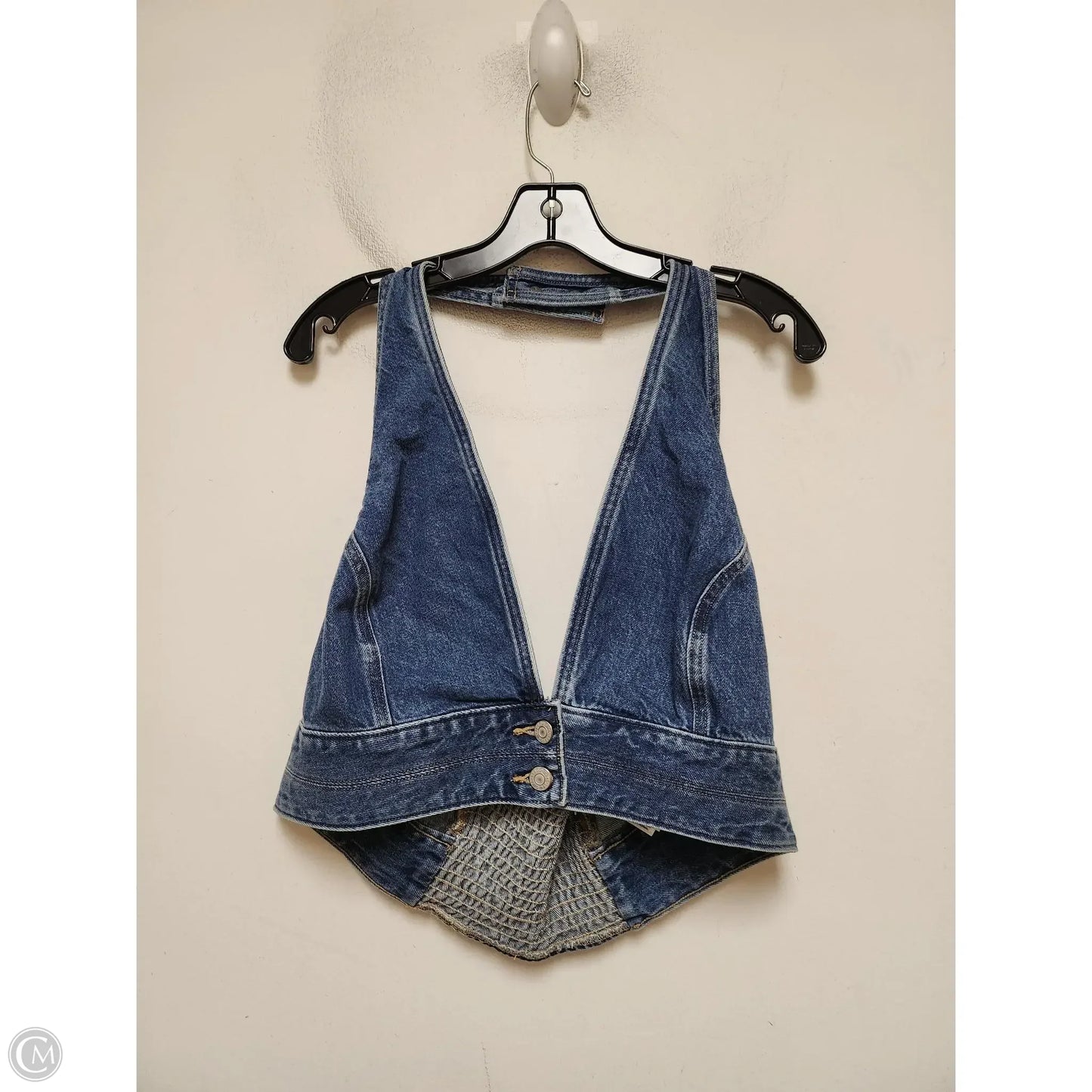 Top Sleeveless By Levis In Blue Denim, Size: Xl