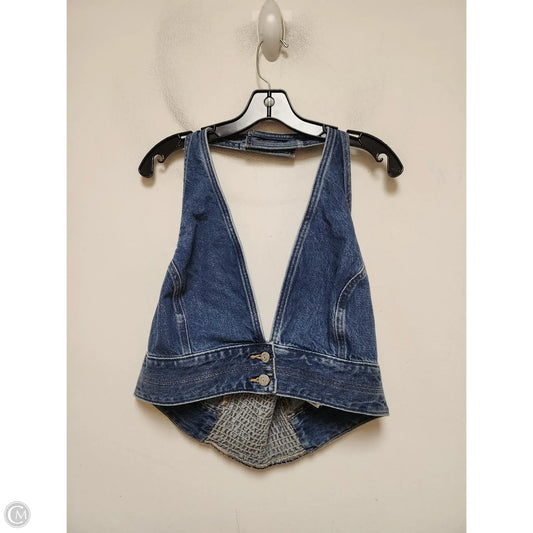 Top Sleeveless By Levis In Blue Denim, Size: Xl