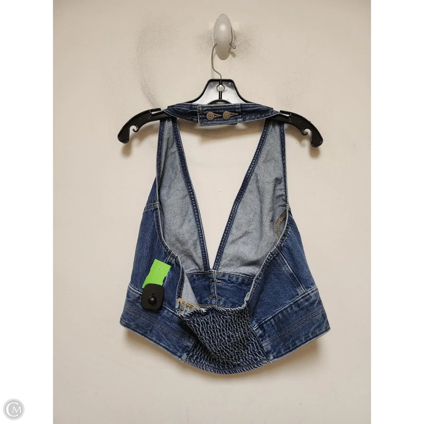 Top Sleeveless By Levis In Blue Denim, Size: Xl
