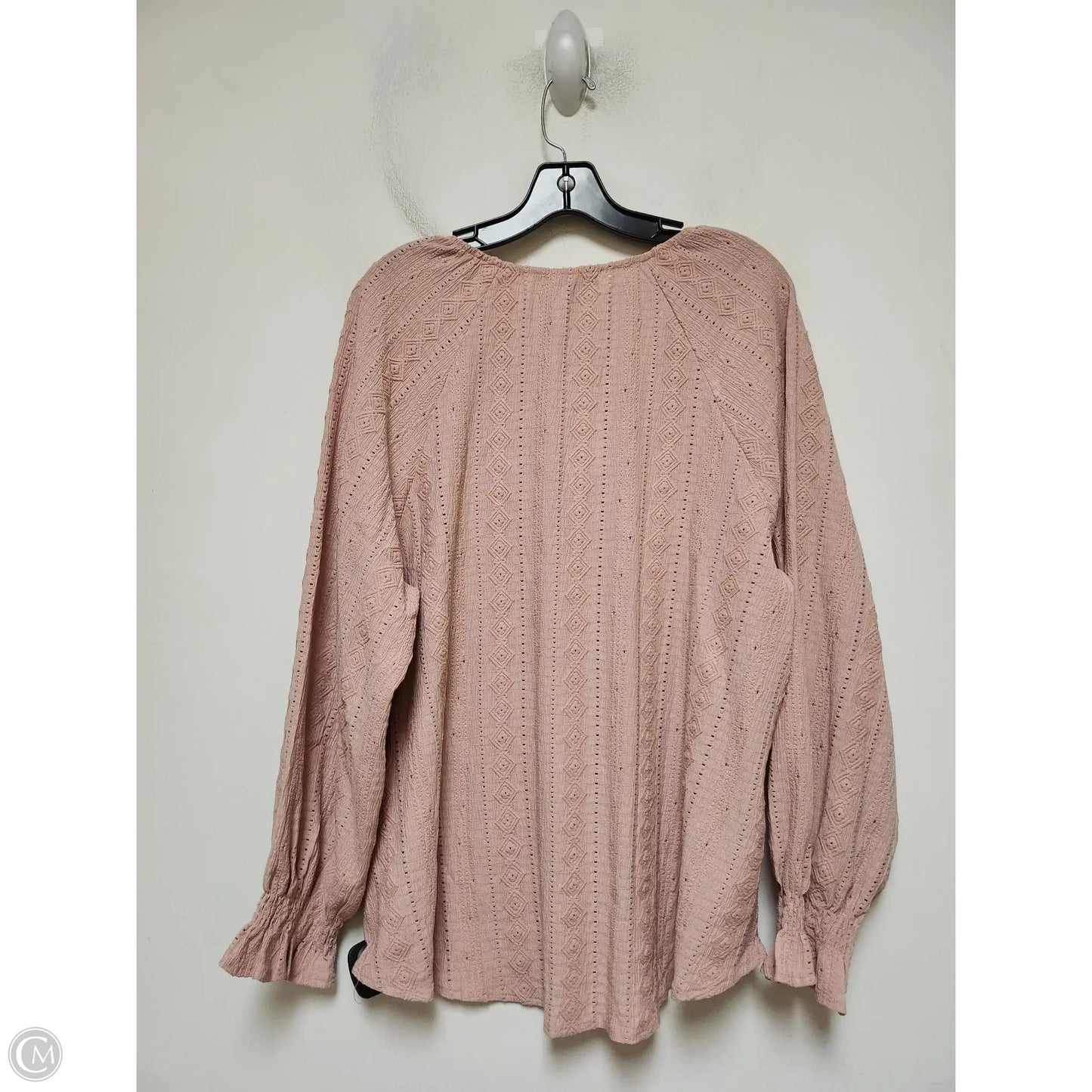 Top Long Sleeve Designer By Frye In Pink, Size: Xl