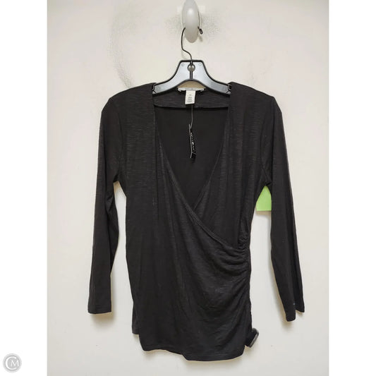 Top Long Sleeve By White House Black Market In Black, Size: Xs