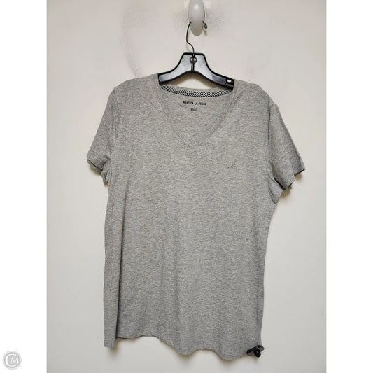 Top Short Sleeve Basic By Nautica In Grey, Size: L