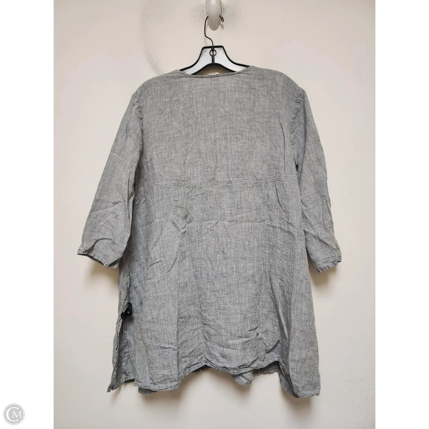 Top Short Sleeve By Eileen Fisher In Grey, Size: M