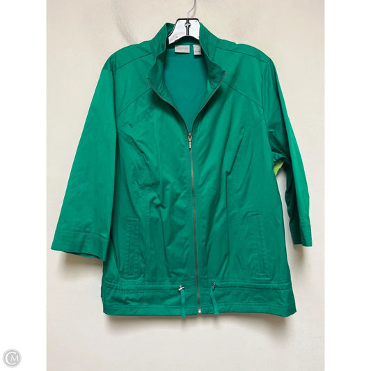 Jacket Other By Chicos In Green, Size: Xl