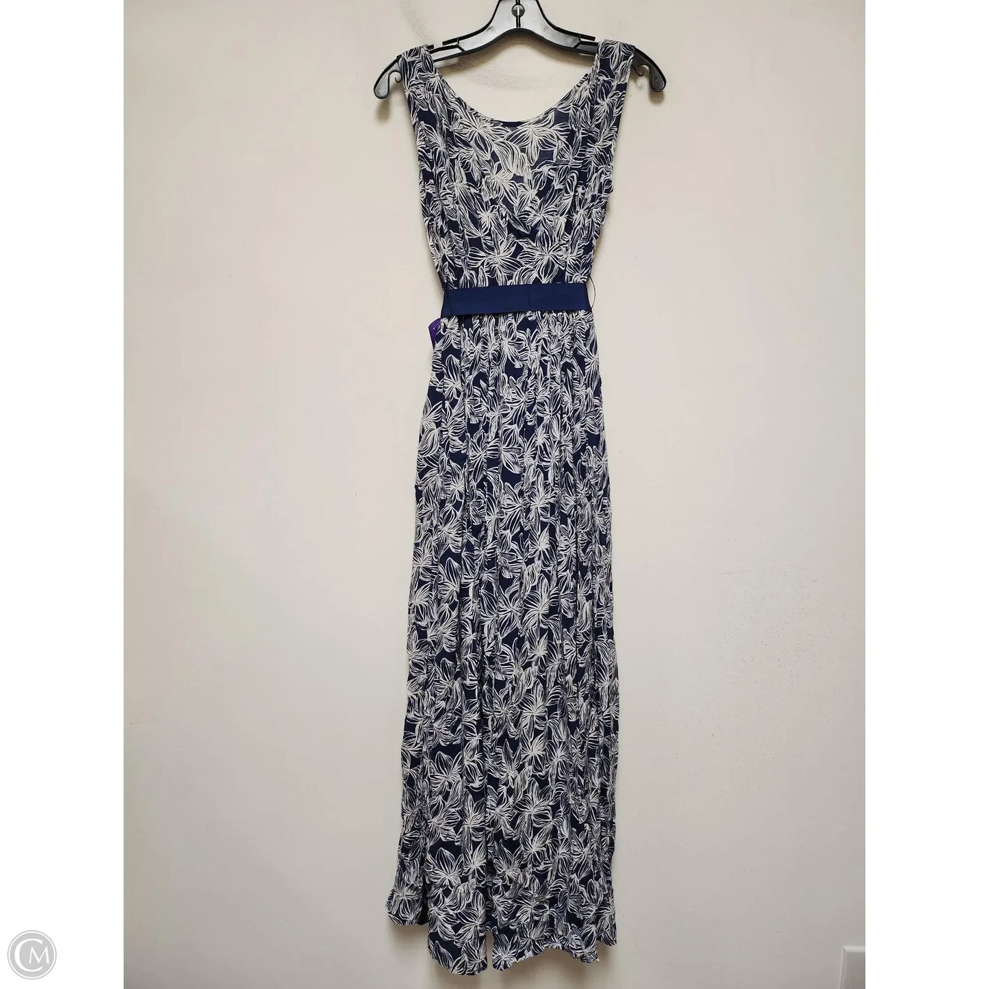 Dress Casual Midi By Vineyard Vines In Blue & White, Size: Xs