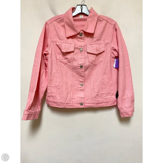 Jacket Denim By Clothes Mentor In Pink Denim, Size: Xs