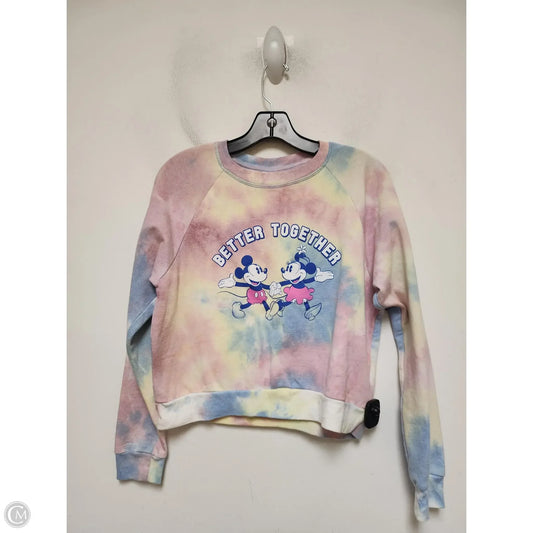 Sweatshirt Crewneck By Walt Disney In Tie Dye Print, Size: M