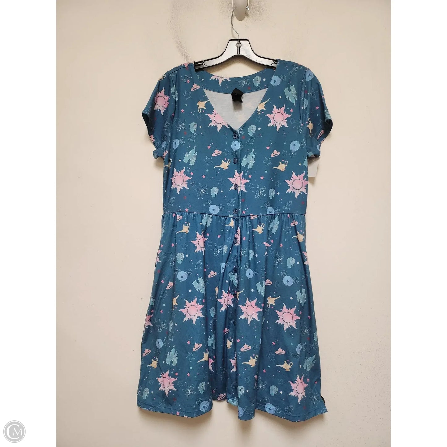 Dress Casual Short By Walt Disney In Blue, Size: M