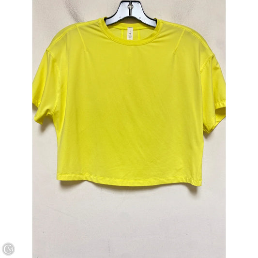 Athletic Top Short Sleeve By Lululemon In Yellow, Size: 2