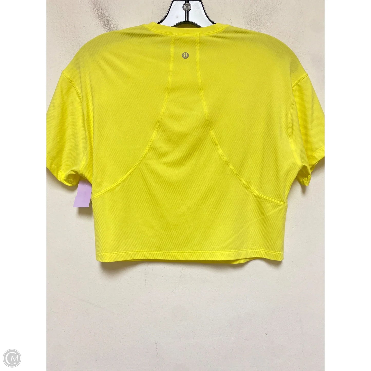 Athletic Top Short Sleeve By Lululemon In Yellow, Size: 2