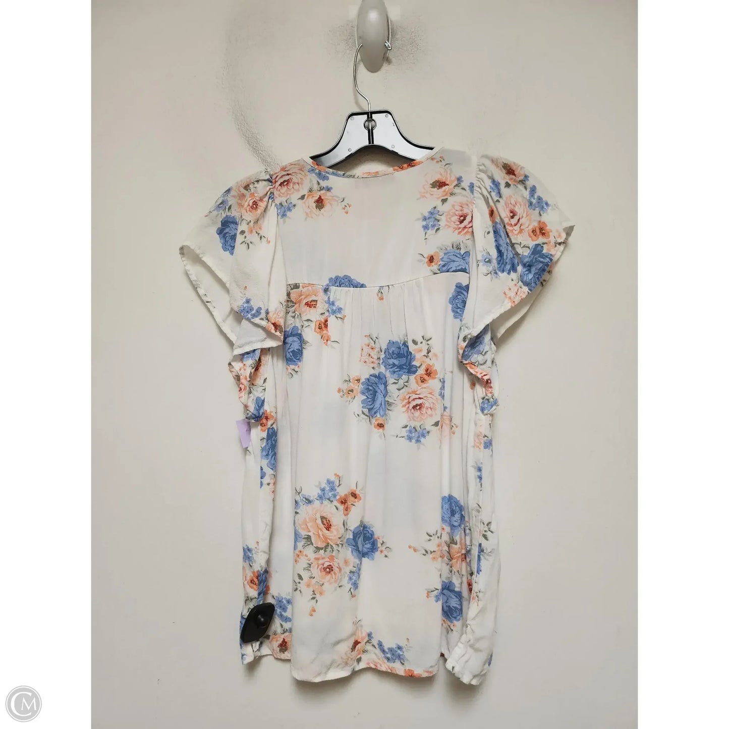 Top Short Sleeve By Loft In Floral Print, Size: S