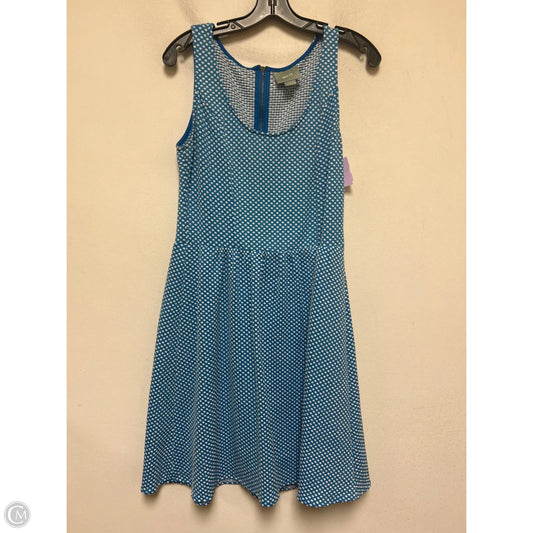 Dress Casual Short By Maeve In Blue & White, Size: L