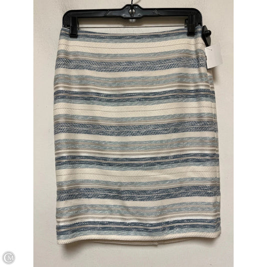 Skirt Mini & Short By Ann Taylor In Blue & Tan, Size: 0