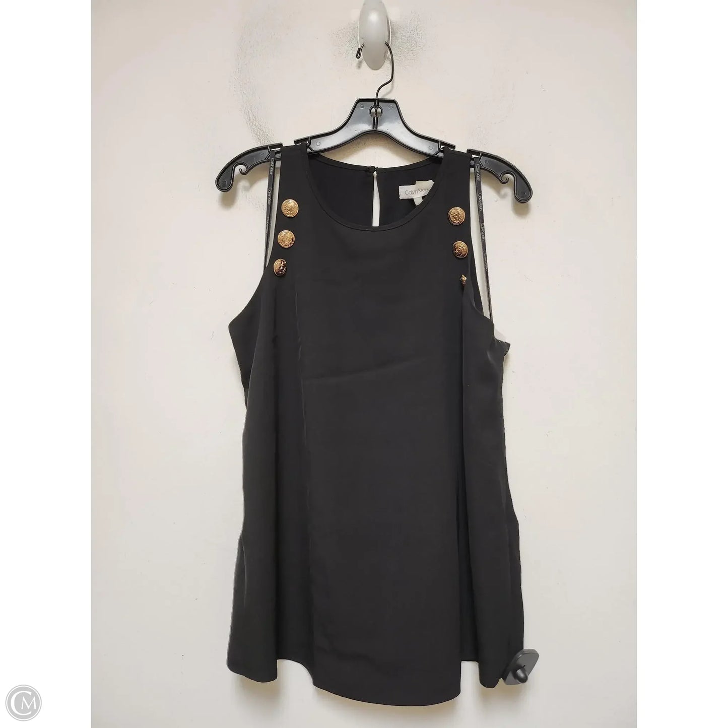 Top Sleeveless By Calvin Klein In Black, Size: L