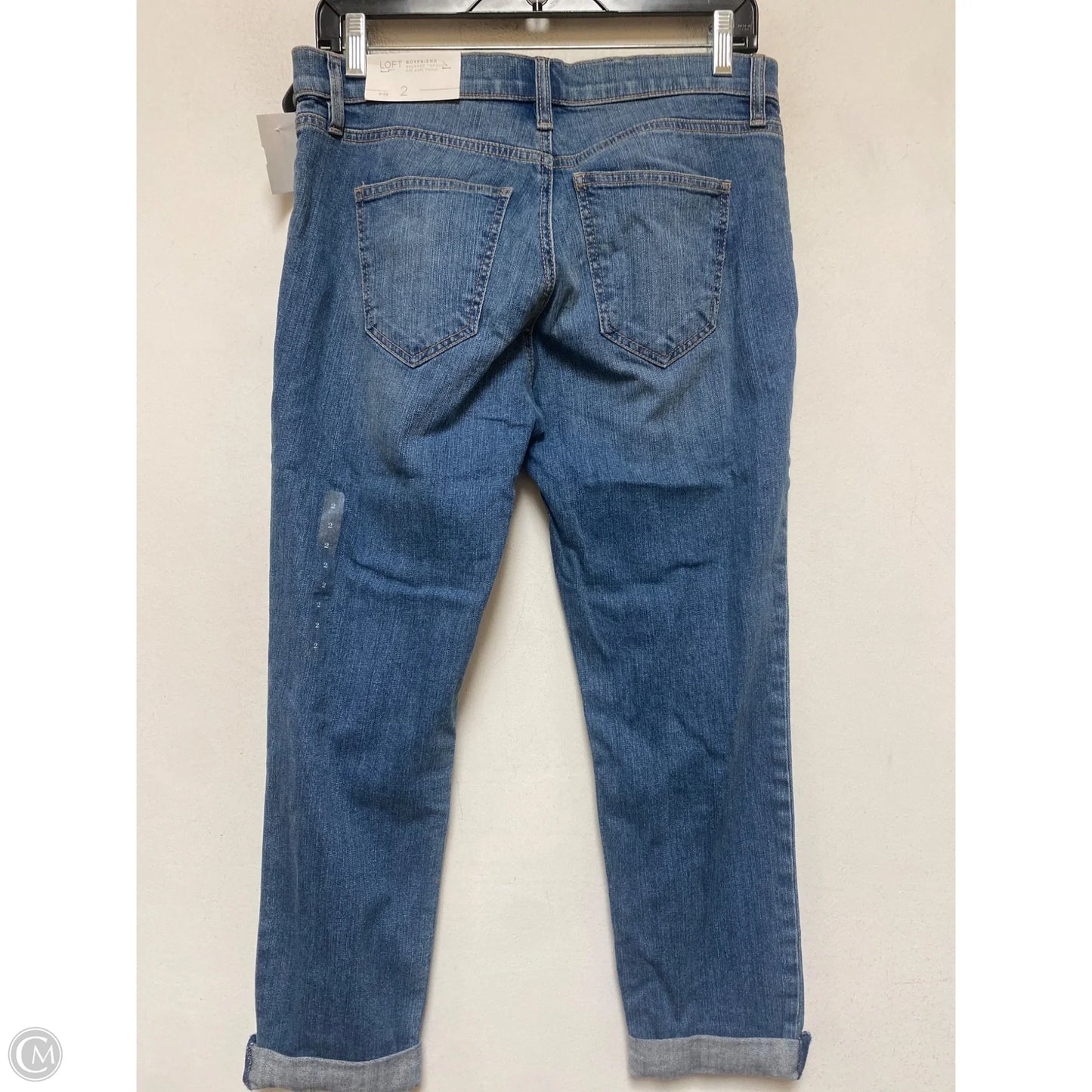 Jeans Boyfriend By Loft In Blue Denim, Size: 2